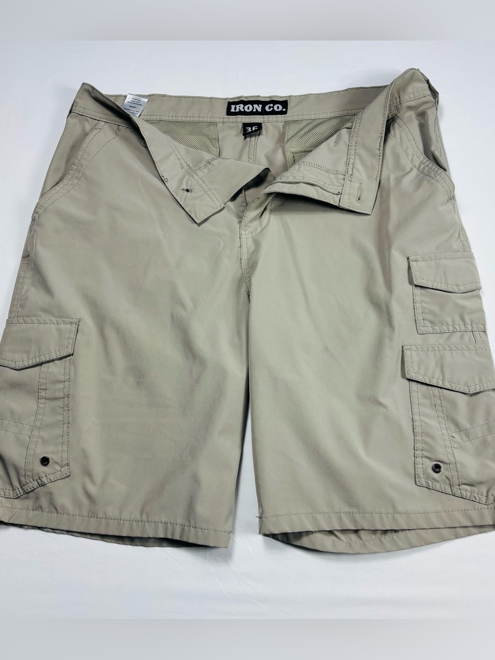 IRON Men's Light Khaki Cargo Shorts